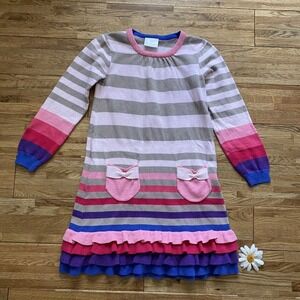 Hanna Andersson‎ Striped Sweater Dress Size 8